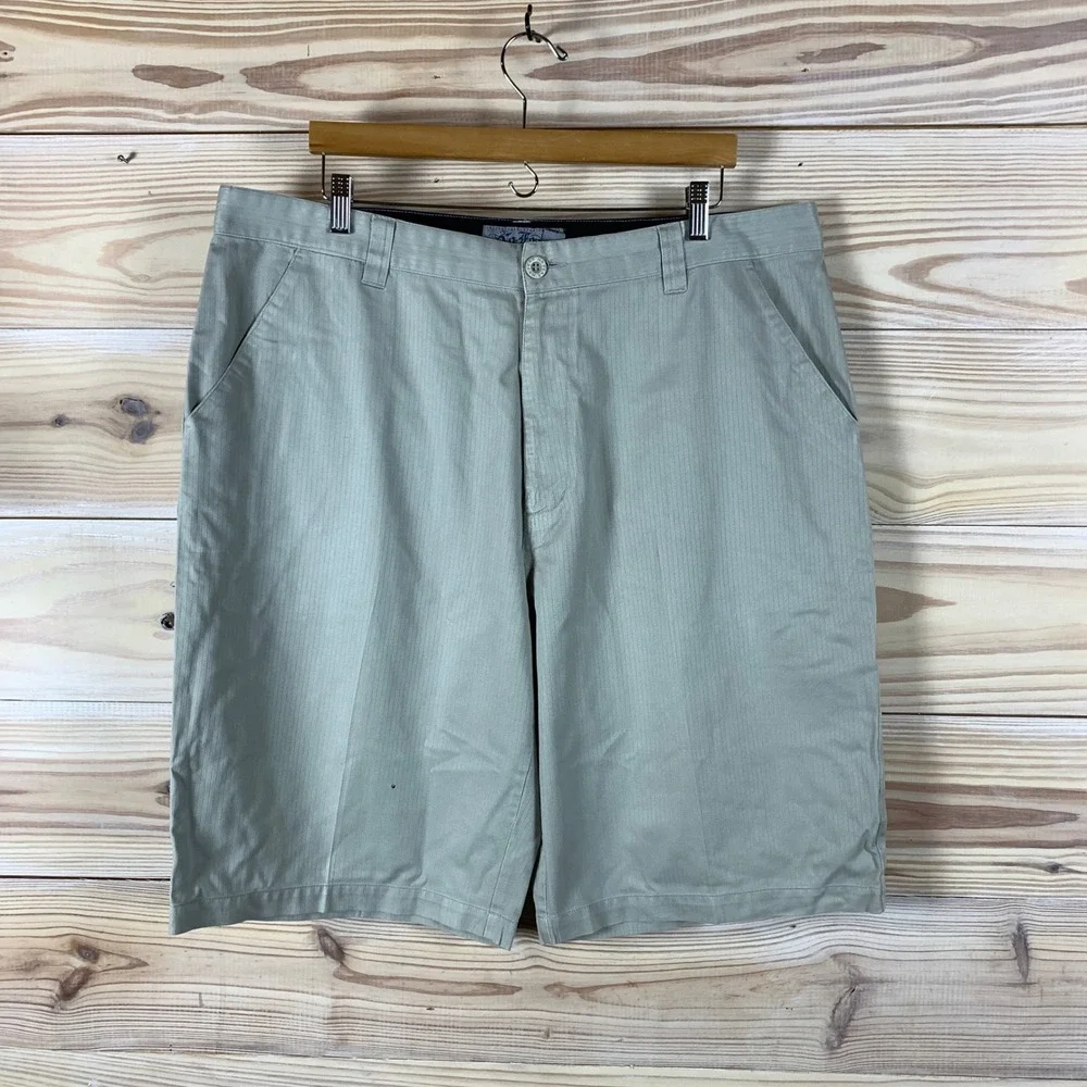 No Fear Shorts Mens 40 Gray Chino‎ Cargo Skater Y2K Embroidered Logo Utility